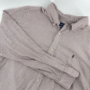 Ralph Lauren Classic Fit Button Down Shirt Plaid‎ Check Pattern XXL